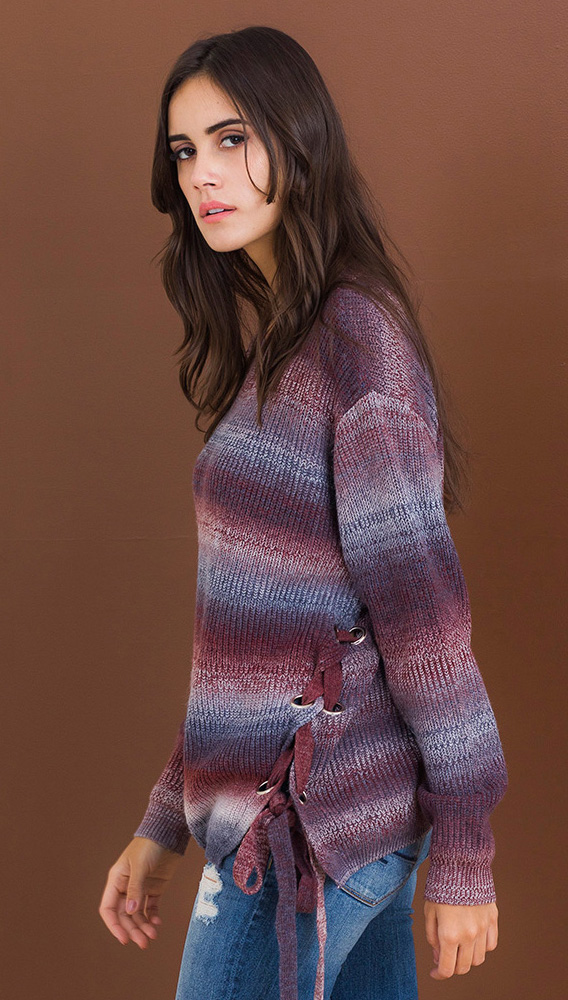 LACEY SIDE TIE SWEATER