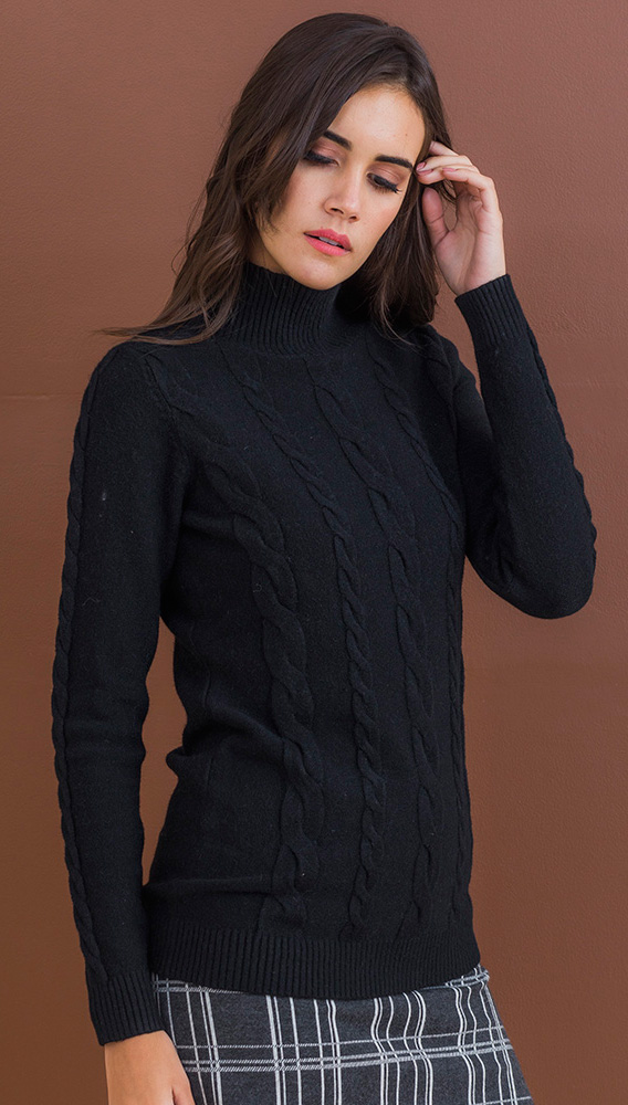 SUZIE SPACED CABLE SWEATER