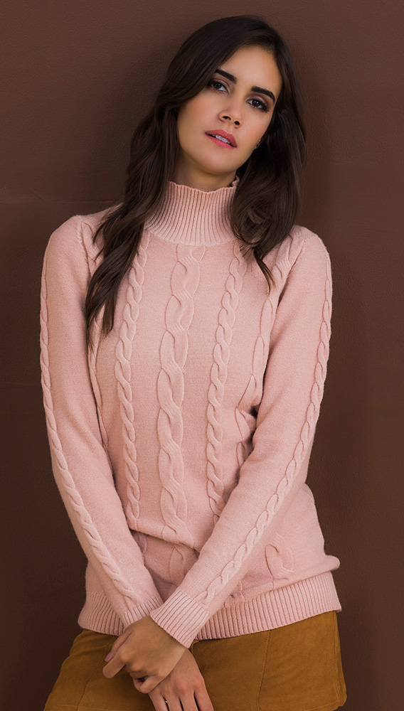 SUZIE SPACED CABLE SWEATER