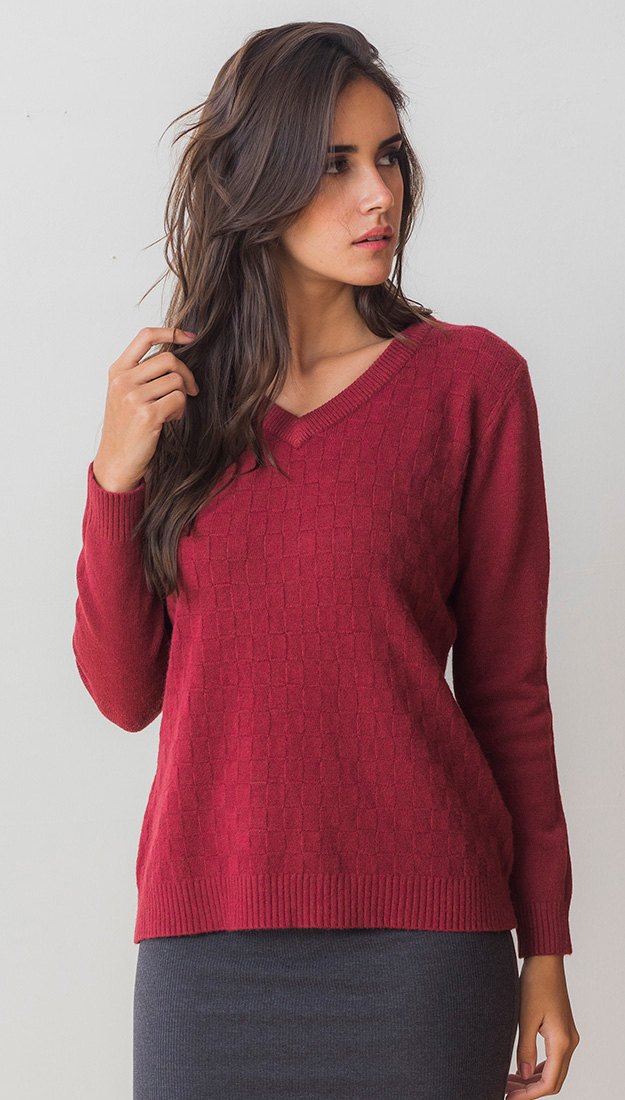 MILA CHECKED SWEATER