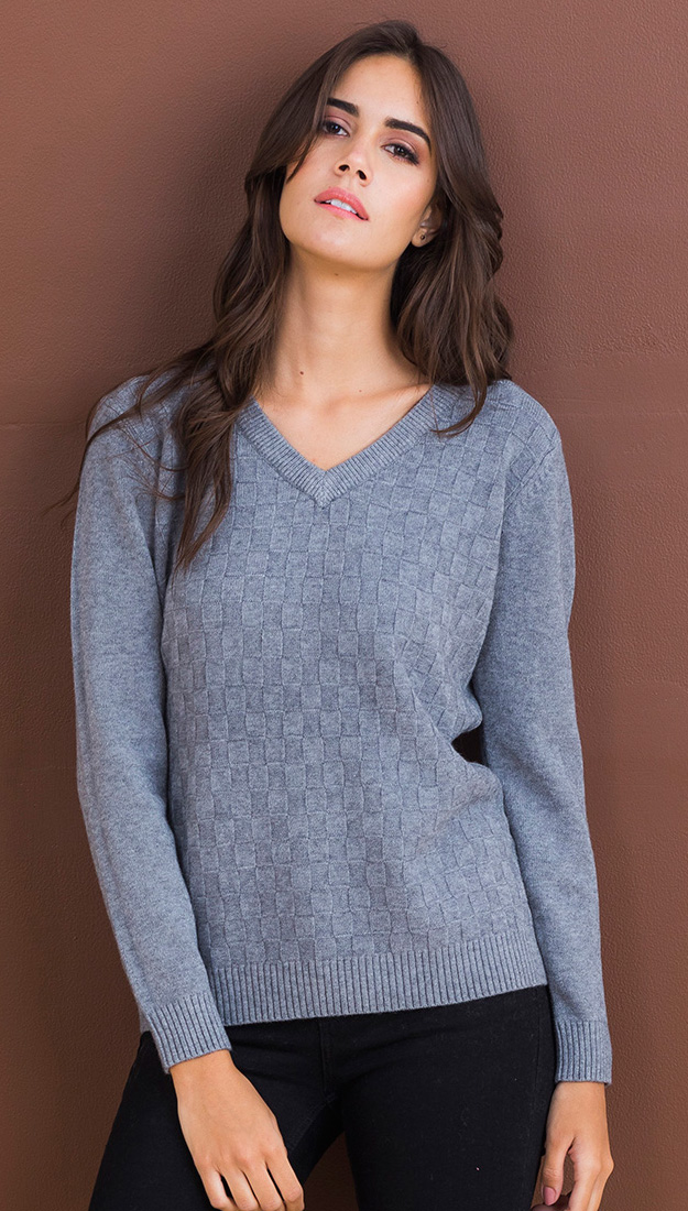 MILA CHECKED SWEATER