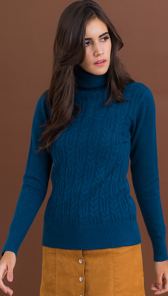 BLAKE CABLE TURTLE NECK