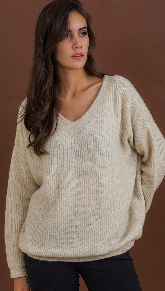 SIENNA LACE UP SWEATER